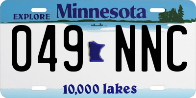 MN license plate 049NNC