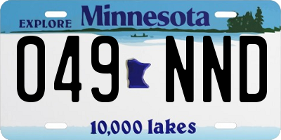 MN license plate 049NND