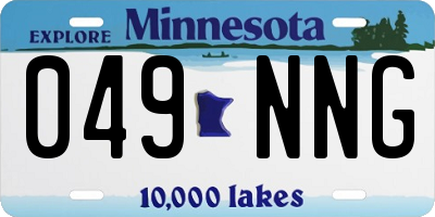 MN license plate 049NNG
