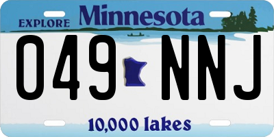 MN license plate 049NNJ