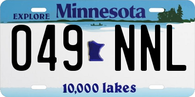 MN license plate 049NNL