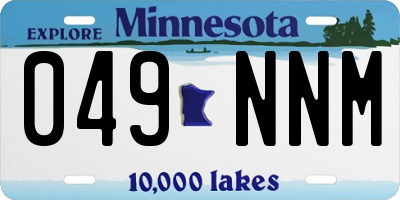 MN license plate 049NNM
