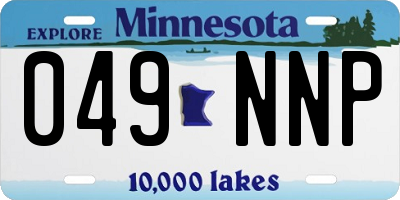 MN license plate 049NNP