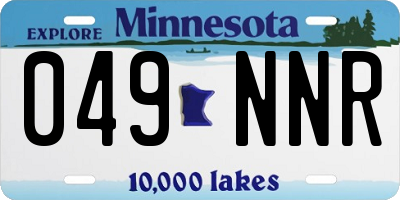 MN license plate 049NNR