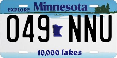 MN license plate 049NNU