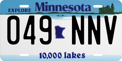 MN license plate 049NNV