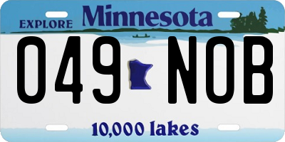 MN license plate 049NOB