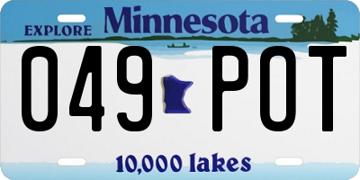 MN license plate 049POT
