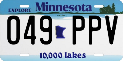 MN license plate 049PPV