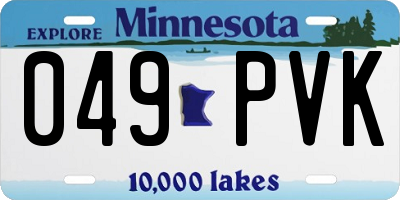 MN license plate 049PVK
