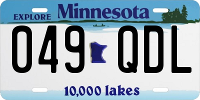 MN license plate 049QDL