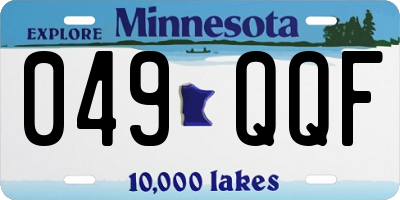 MN license plate 049QQF