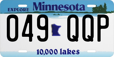MN license plate 049QQP