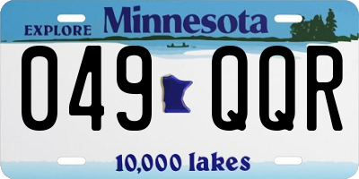 MN license plate 049QQR