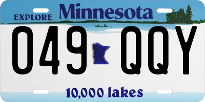MN license plate 049QQY