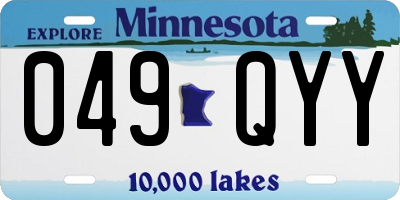 MN license plate 049QYY