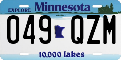 MN license plate 049QZM