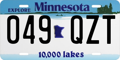 MN license plate 049QZT