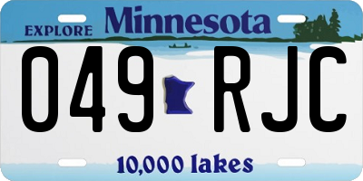 MN license plate 049RJC