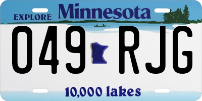 MN license plate 049RJG