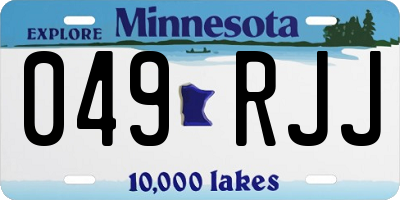 MN license plate 049RJJ