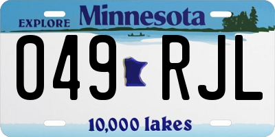 MN license plate 049RJL