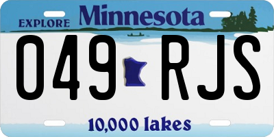 MN license plate 049RJS