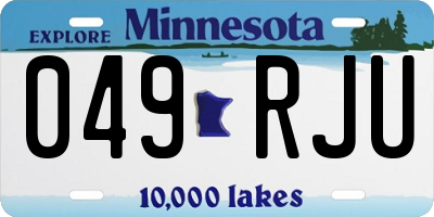 MN license plate 049RJU