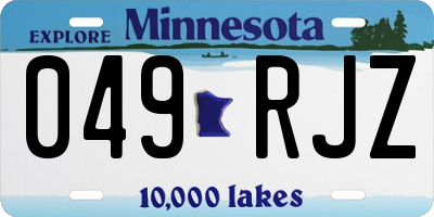 MN license plate 049RJZ