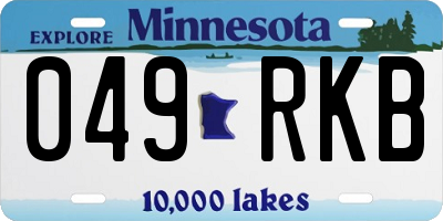 MN license plate 049RKB