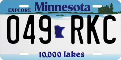 MN license plate 049RKC