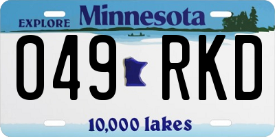 MN license plate 049RKD