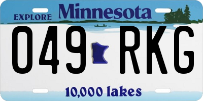 MN license plate 049RKG