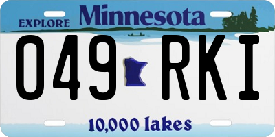 MN license plate 049RKI