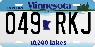 MN license plate 049RKJ
