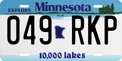MN license plate 049RKP