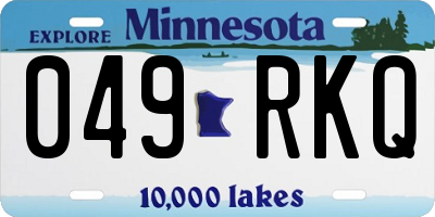 MN license plate 049RKQ