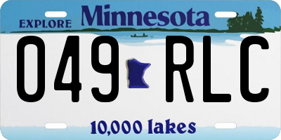 MN license plate 049RLC