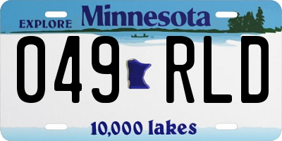 MN license plate 049RLD
