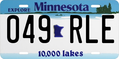 MN license plate 049RLE