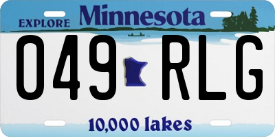 MN license plate 049RLG