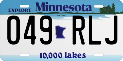 MN license plate 049RLJ