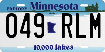 MN license plate 049RLM