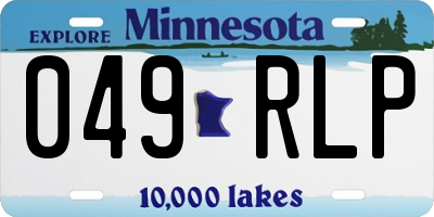 MN license plate 049RLP