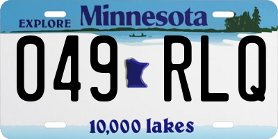 MN license plate 049RLQ