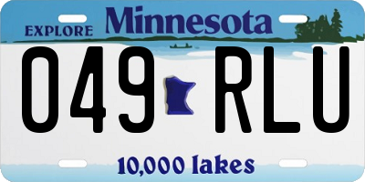 MN license plate 049RLU