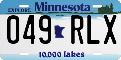 MN license plate 049RLX