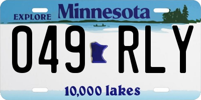 MN license plate 049RLY