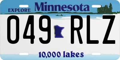 MN license plate 049RLZ