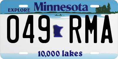 MN license plate 049RMA